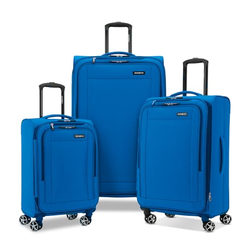 Samsonite Saire LTE Softside Expandable Luggage 3-Piece Set, Caribbean Blue F74282