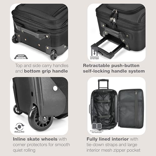 U.S. Traveler Rio Expandable Carry-on Luggage, Orange R95197