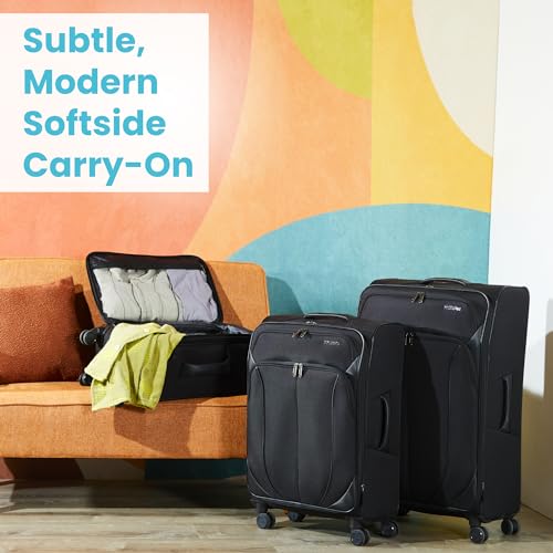 American Tourister 4 KIX 2.0 Expandable Softside Luggage with Spinner Wheels, 20, Classic Blue W994960