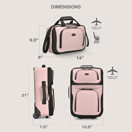 U.S. Traveler Rio Expandable Carry-on Luggage, Orange R95197