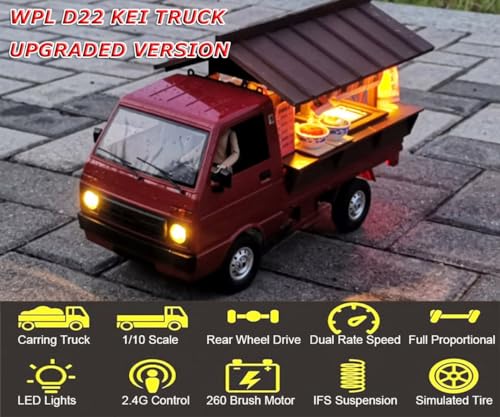 RC Kei Truck WPL D22 1/10 RTR RWD Pickup Remote Control Car A129