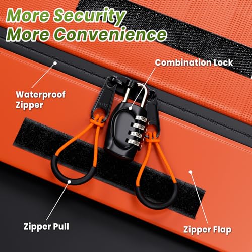 21 Cubic Feet Car Rooftop Cargo Bag Carrier with Waterproof Zip, Blue K43895