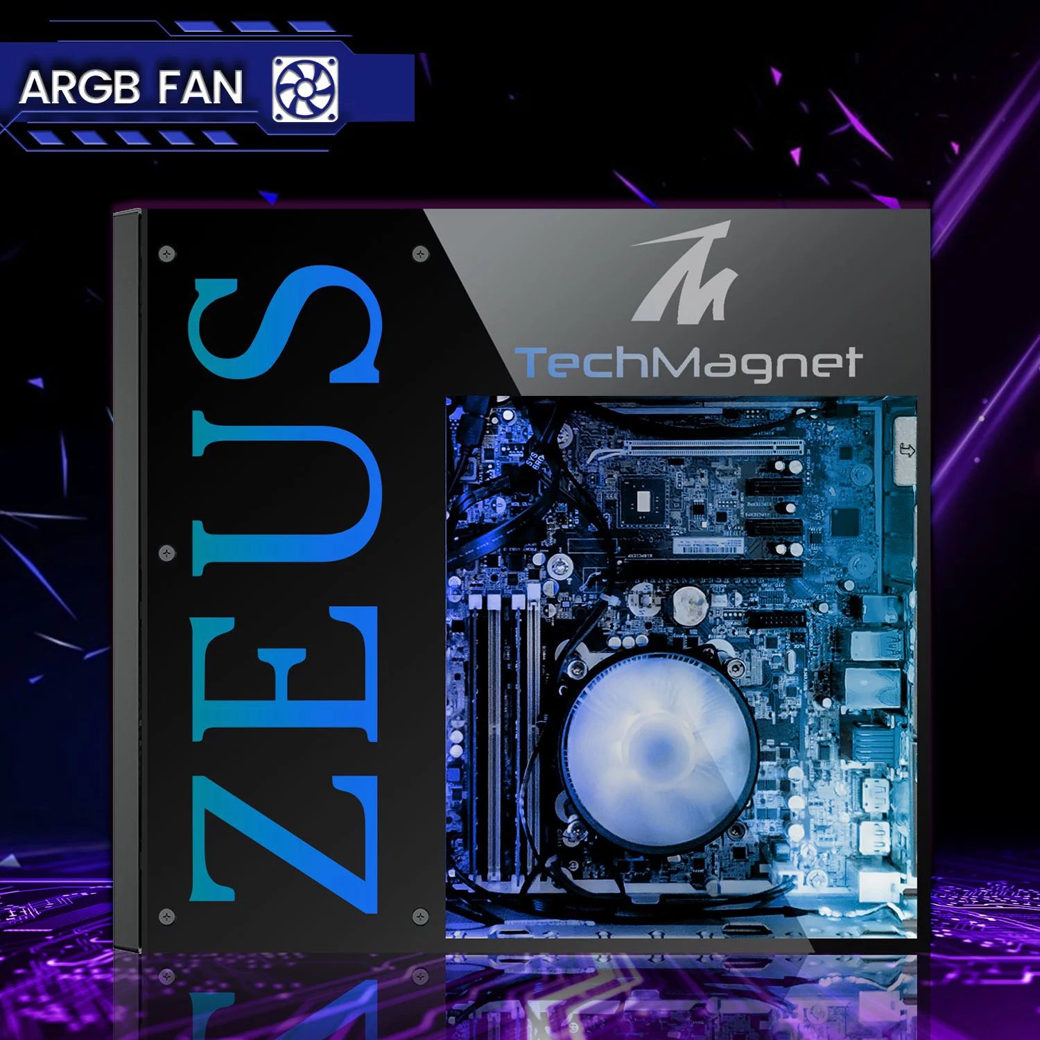 TechMagnet Zeus Pro 6 Gaming Desktop PC, Intel i7, 32GB RAM, 1TB SSD, 27" 165Hz Monitor N8876
