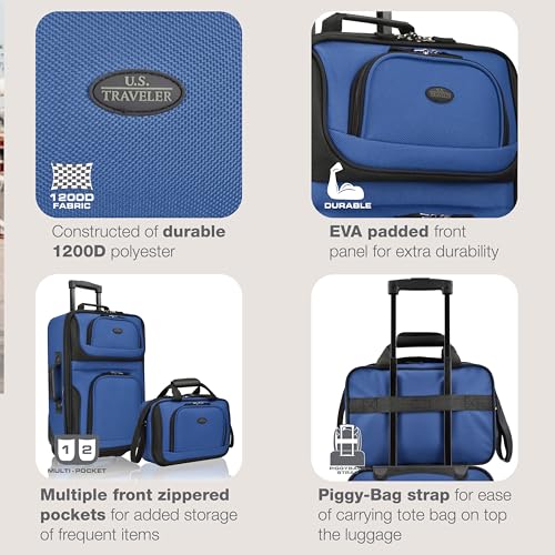 U.S. Traveler Rio Expandable Carry-on Luggage, Orange R95197