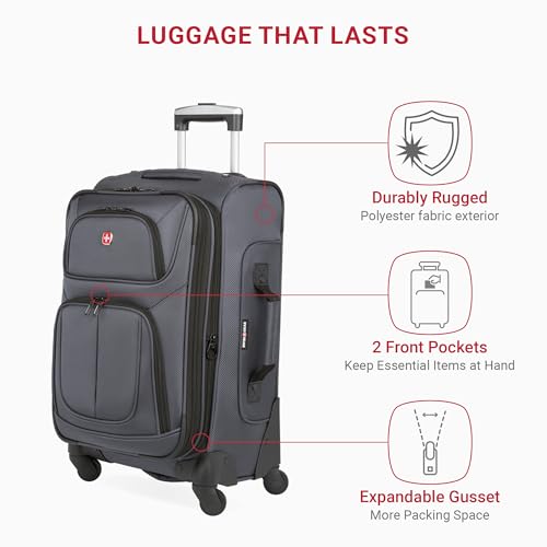 SwissGear Sion Softside Expandable Roller Luggage 3 Piece Set N784870
