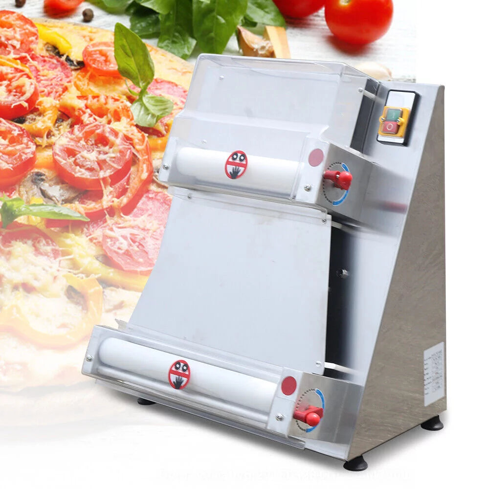 Fichiouy Pizza Press Machine 110V Automatic Dough Roller Sheeter A380
