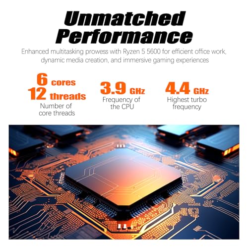LXZ Desktop Computer R5 5600G 16GB DDR4 1TB NVMe SSD B417931