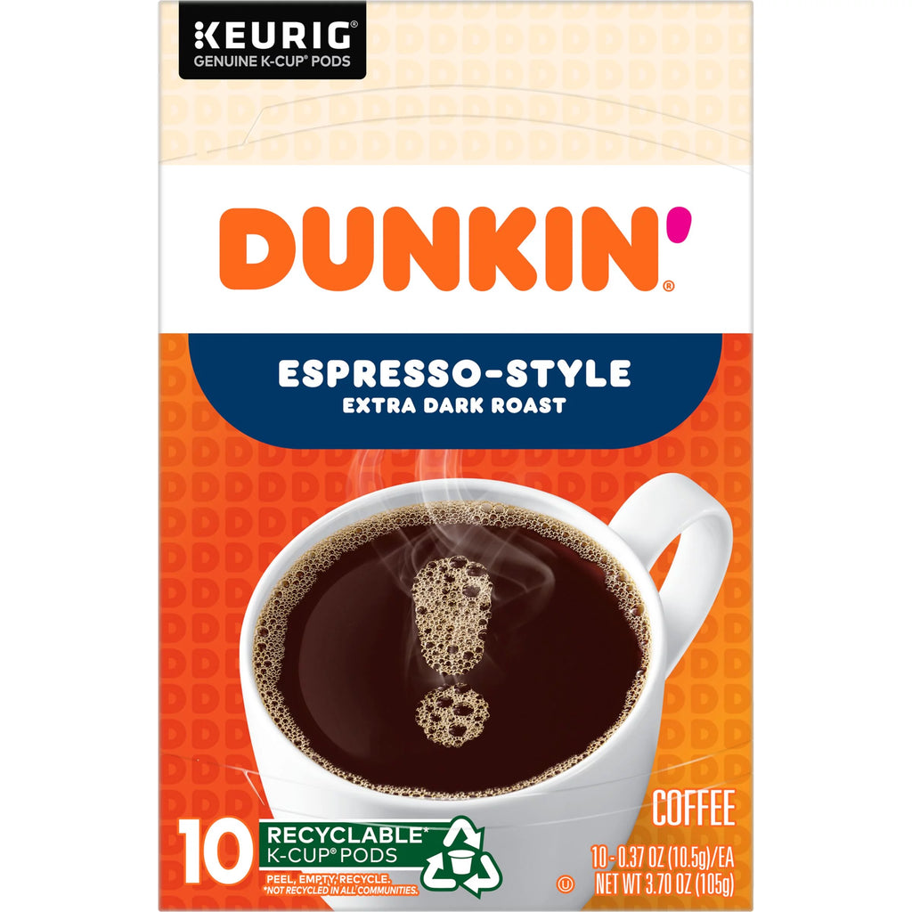 Dunkin' Espresso-Style K-Cup Coffee Pods, 60 Count T504