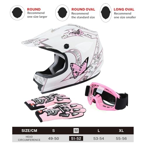 SLMOTO Dot Youth Kids Motocross Helmet Red Spider Design with Goggles and Gloves F254987