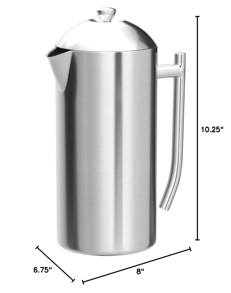 Frieling Double-Walled Stainless-Steel French Press Coffee Maker, 17 oz D60799