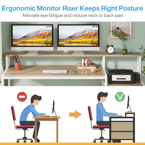 Tribesigns 63 Inch Computer Desk with File Drawer Cabinet, Monitor Stand R256671