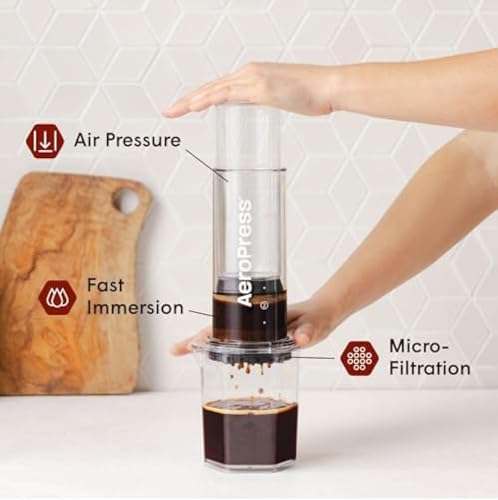 AeroPress Original Coffee Press – 3-in-1 Portable Coffee Maker for Travel S81656
