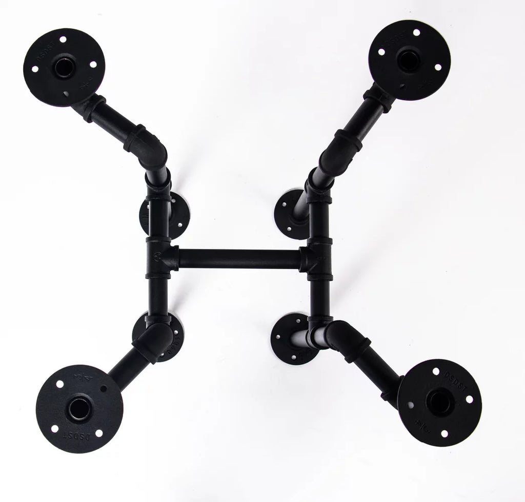 ATT Hardware Industrial Black Iron Pipe Coffee Table Leg Set Z13852