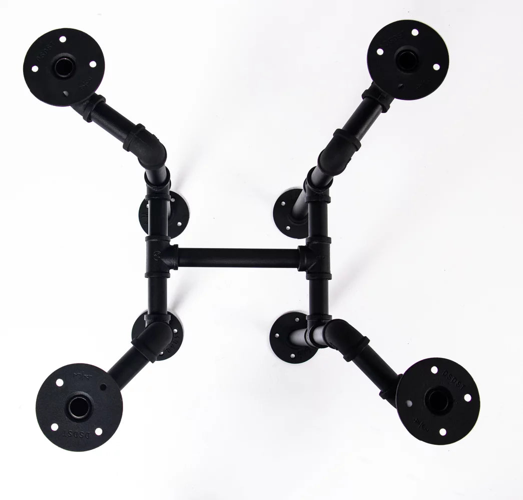 ATT Hardware Industrial Black Iron Pipe Coffee Table Leg Set Z13852