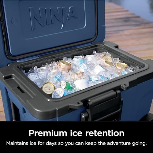 Ninja FrostVault 45QT Cooler with Wheels, Lakeshore Blue M1144