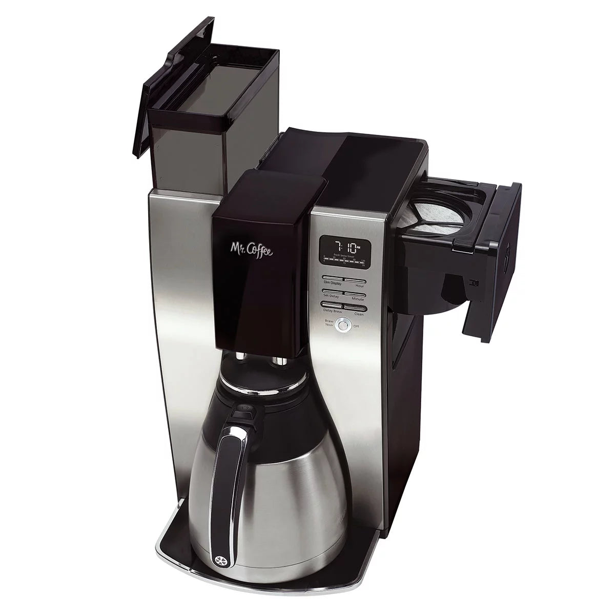 Optimal Brew 10-Cup Thermal Programmable Coffeemaker Black/Brushed Silver O47552