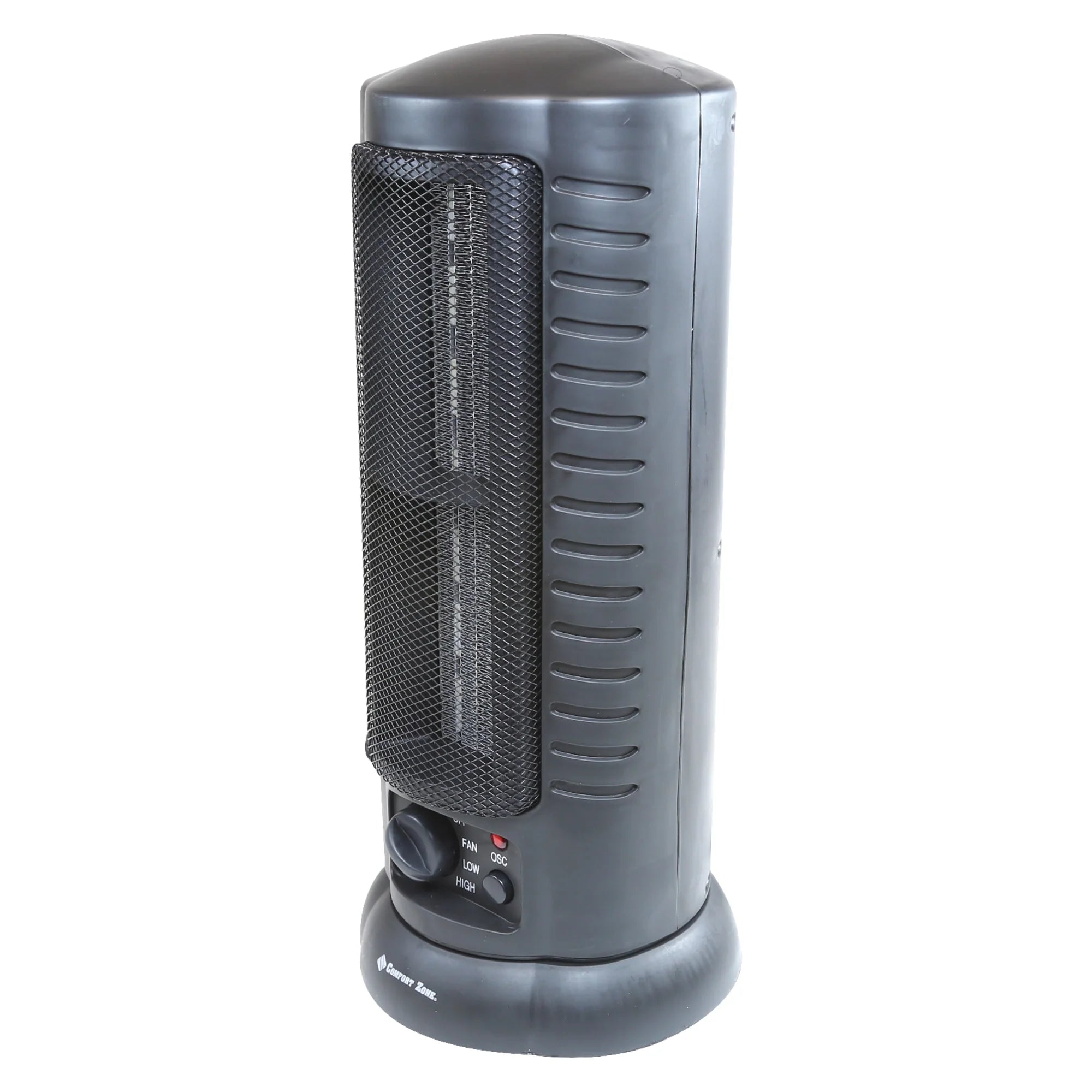 Comfort Zone 1500W Oscillating Ceramic Tower Heater, Black I73981