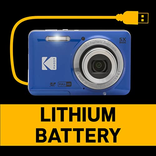 KODAK PIXPRO FZ55-BL 16MP Digital Camera 5X Optical Zoom 1080P Full HD Video (Blue) D917