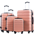 Coolife Luggage 4 Piece Set Spinner Hardshell TSA Lock P1083