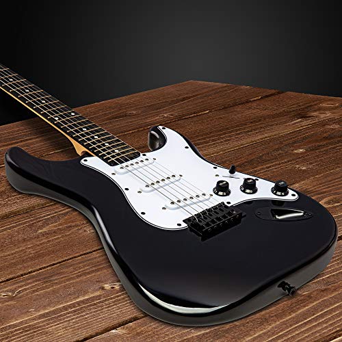 LyxPro Electric Guitar 39" Beginner Starter Kit with 20W Amp, Black B69338