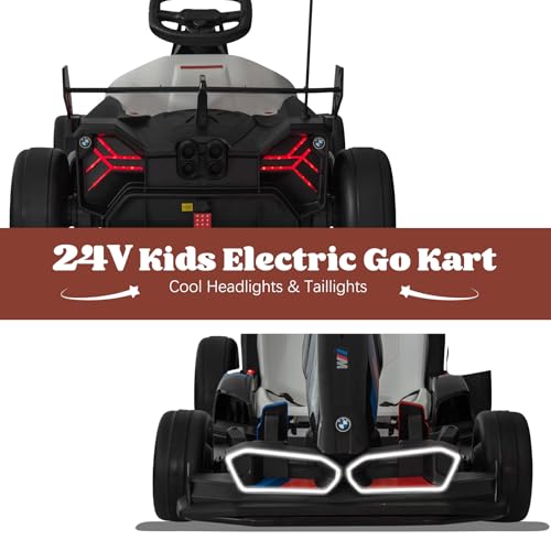 BMW Licensed 36V Electric Drift Go Kart for Kids, 7.5 MPH, Black W284