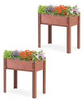 Raised Garden Bed with Legs 40x20x31 Outdoor Wood Planter Box N314255