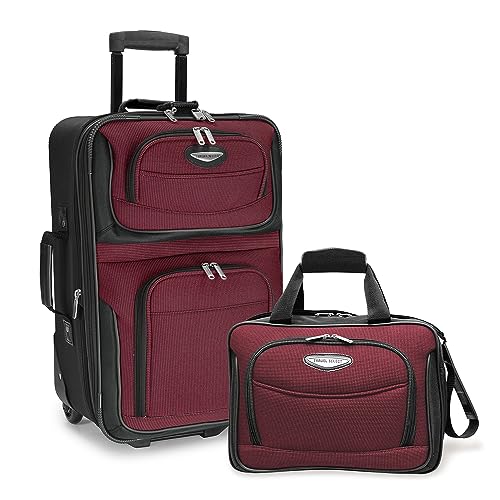Travel Select Amsterdam 4-Piece Softside Expandable Luggage Set, Gray V976