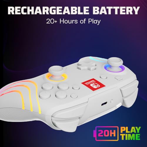 PDP Afterglow Wave Wireless RGB Gaming Controller for Nintendo Switch, Black I1528