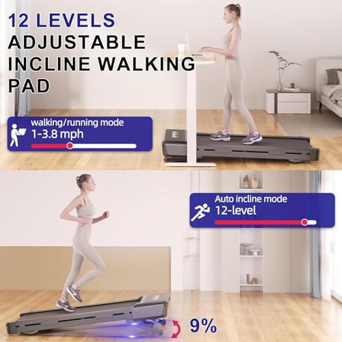 SupeRun Walking Pad, Under Desk Treadmill with Remote Control, 2.5 HP Y8357