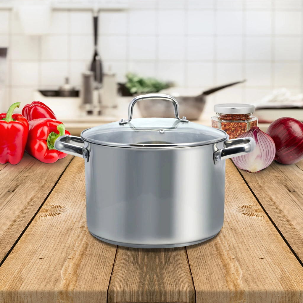 Oster Adenmore 8 Quart Stock Pot with Tempered Glass Lid T826