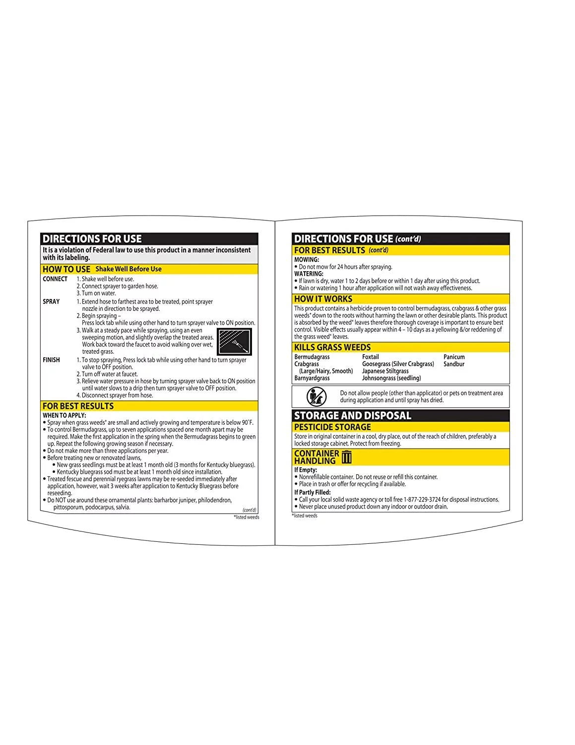 BioAdvanced 704119A Crabgrass Killer RTS Hose-End Concentrate, 32 oz U185148