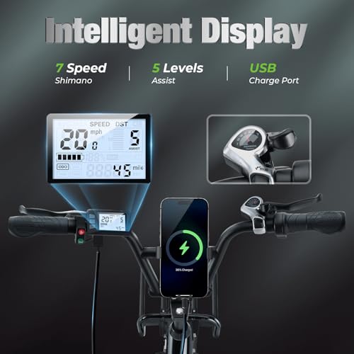 isinwheel U1 Folding Electric Bike, 500W Motor, 20 mph, Black O499