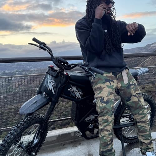 Riding'times GT73 Electric Dirt Bike for Adults, 2400W, 25" Tires, Full Suspension Y45719