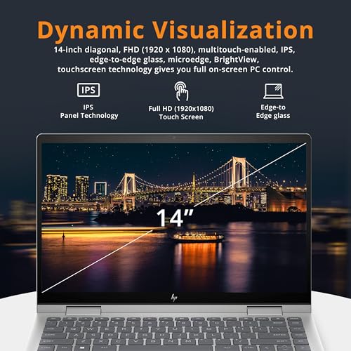 HP Envy 2-in-1 14" Touch-Screen Laptop, Intel Core i5, 8GB RAM, 512GB SSD, Win11 D358