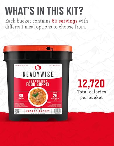 ReadyWise Emergency Food Supply 104 Servings Variety Pack Bucket A71005