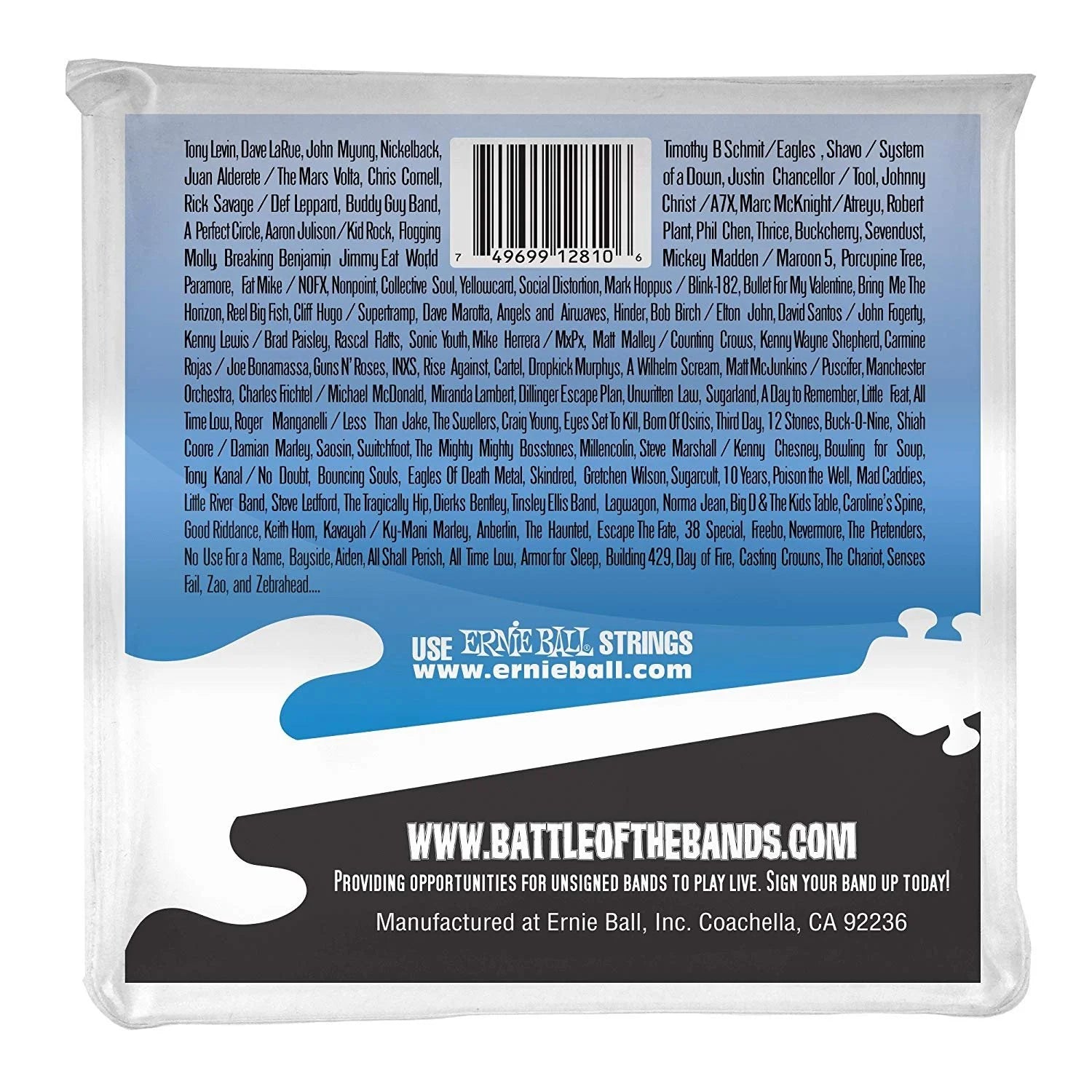 Ernie Ball Flatwound 5-String Electric Bass Strings 45-130 N2520