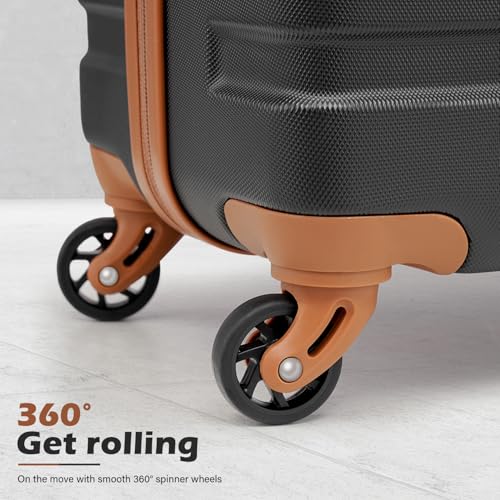Coolife Luggage 4 Piece Set Spinner Hardshell TSA Lock P1083