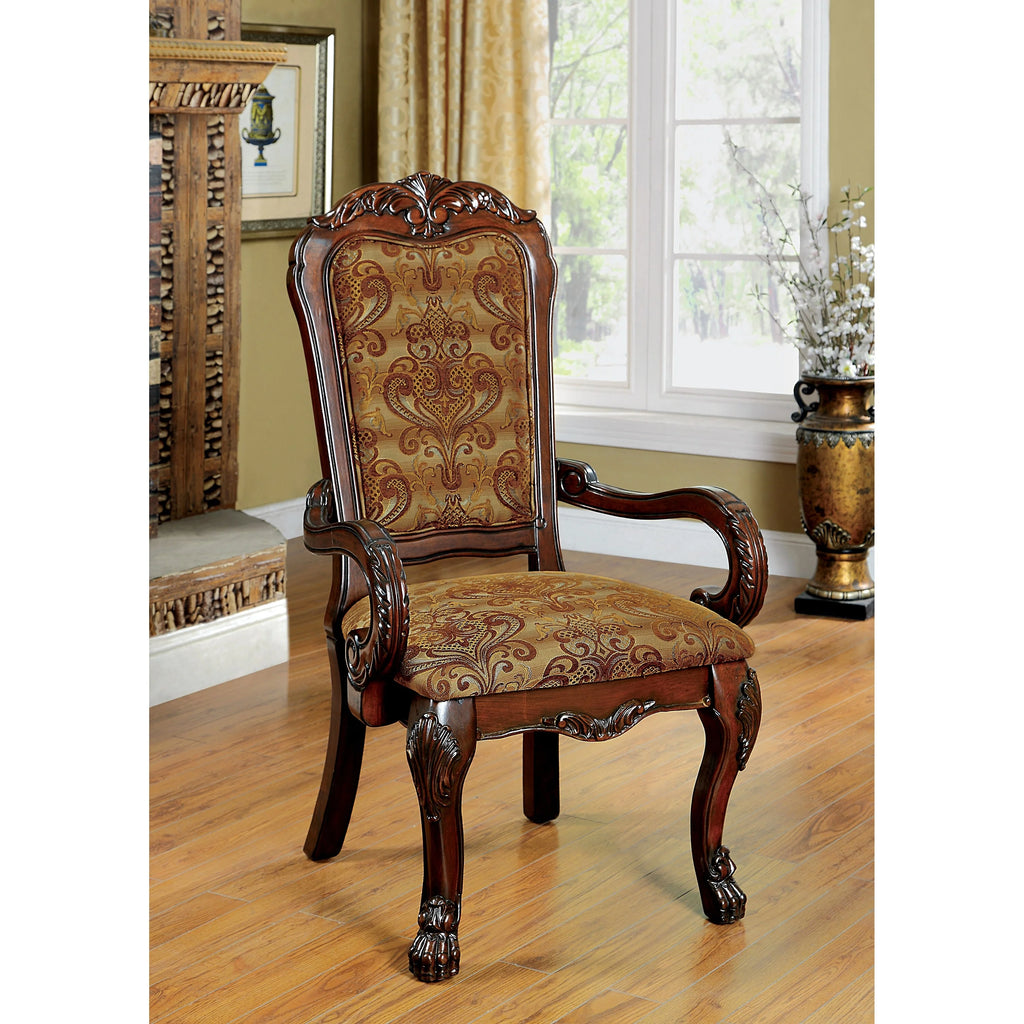 Furniture of America Rutherford Cherry Solid Wood 7-Piece Dining Table Set B789