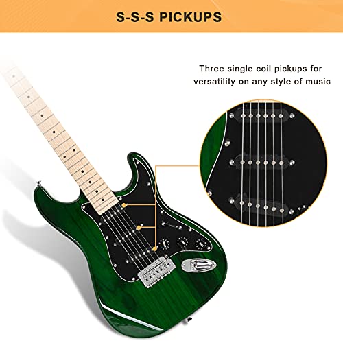 GLARRY Full Size Electric Guitar with 20W Amp and Accessories Pack (Blue) C3431