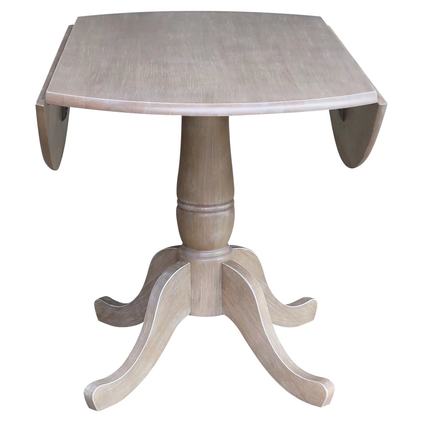 42" Round Dual Drop Leaf Pedestal Table Q199208