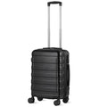 SUPER DEAL 21 Inch Carry On Luggage with Spinner Wheels, Expandable Hardside Suitcase, Black N556