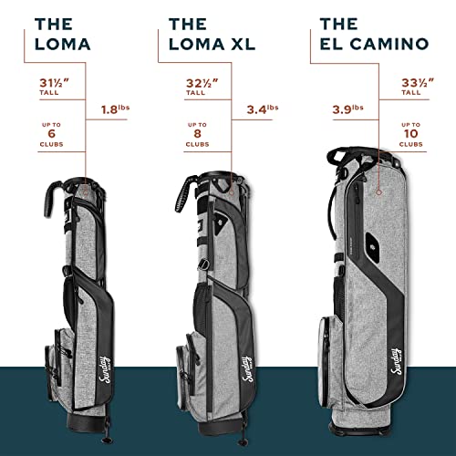Sunday Golf El Camino Golf Stand Bag, Lightweight with Strap, 3.9 lbs O884