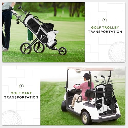 Lightweight Golf Stand Bag with 5-Way Dividers and 8 Pockets K5013