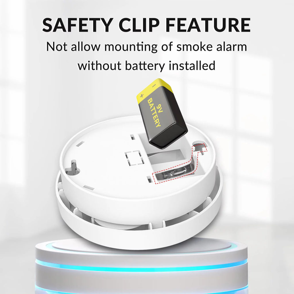 SITERWELL Smoke Detector 2 Pack, Photoelectric Sensor, 9V Battery Operated Fire Alarm S991