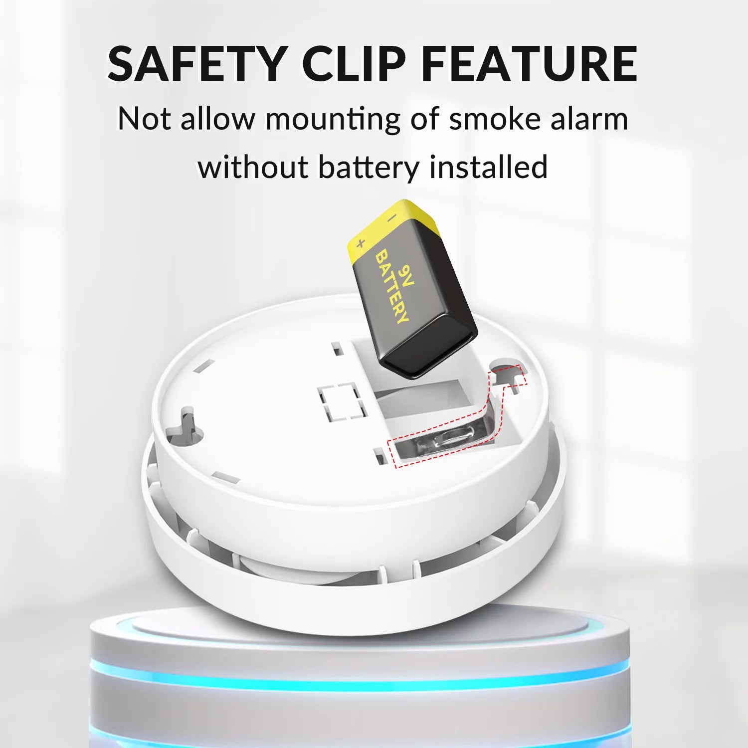SITERWELL Smoke Detector 2 Pack, Photoelectric Sensor, 9V Battery Operated Fire Alarm S991