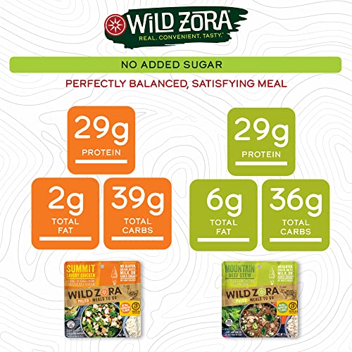 Wild Zora Paleo Freeze Dried Meals for Backpacking & Camping, Gluten Free, Variety 7-Pack C34212