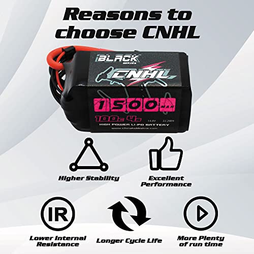 CNHL 1500mAh 130C 4S Lipo Battery with XT60 Plug for FPV Drone Racing G868