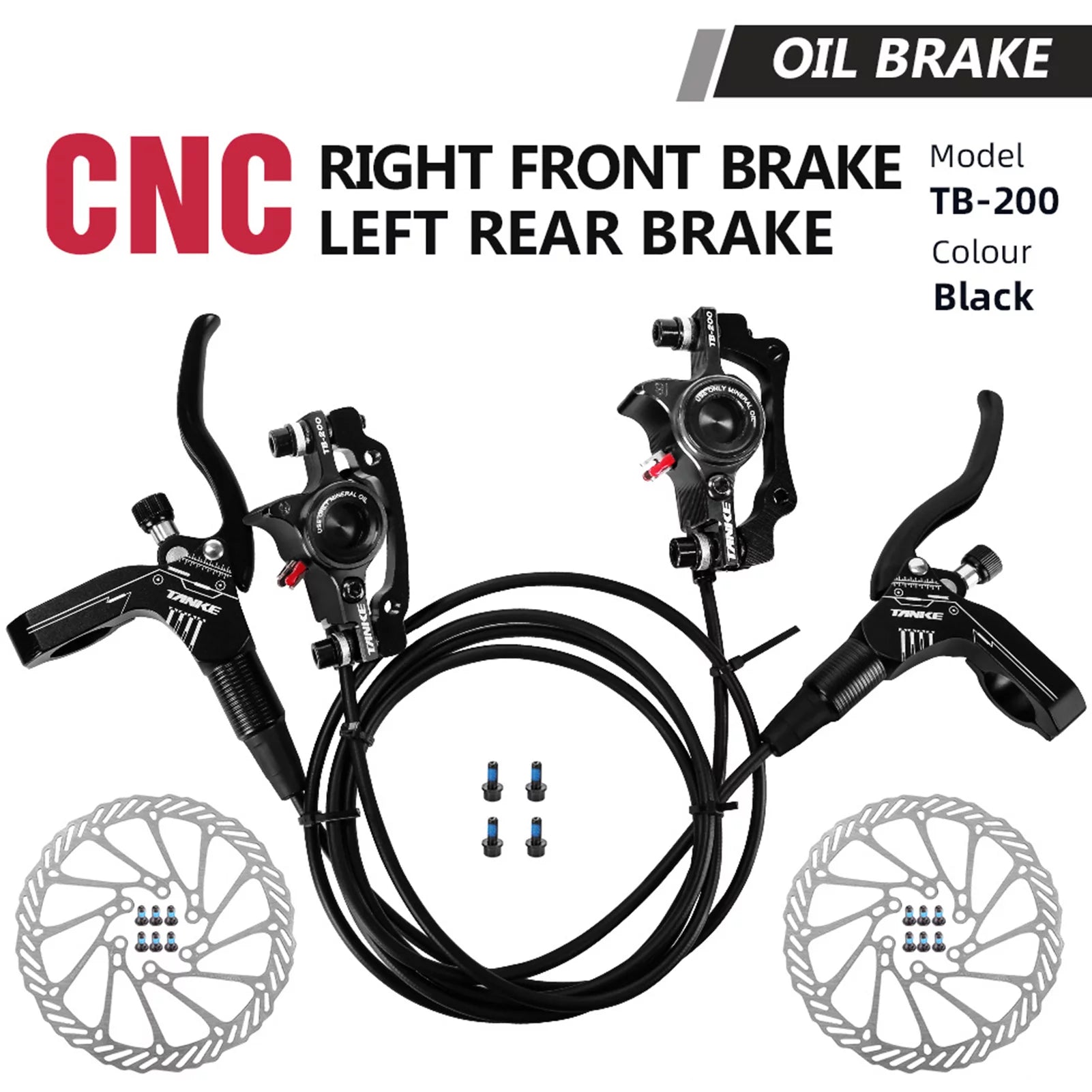 ametoys Hydraulic Disc Brakes Front Rear Calipers Set for MTB Mountain Bike U310