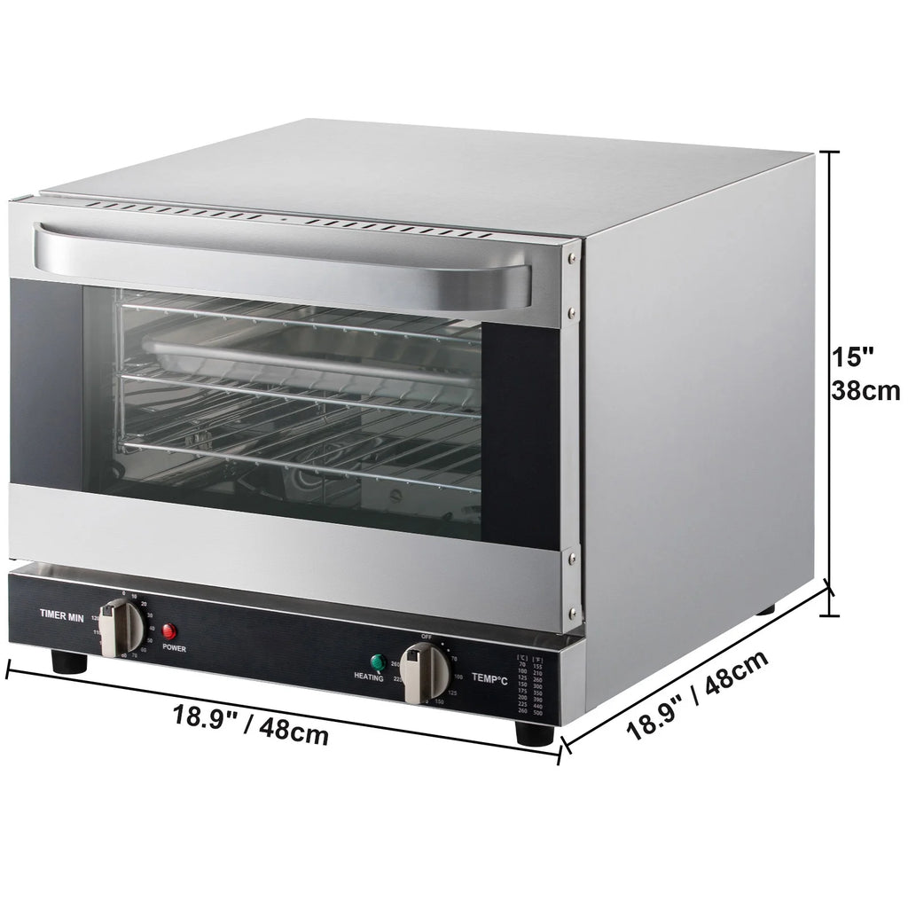 Commercial Convection Oven 21L Countertop Electric Baking Oven with Front Glass Door H6286