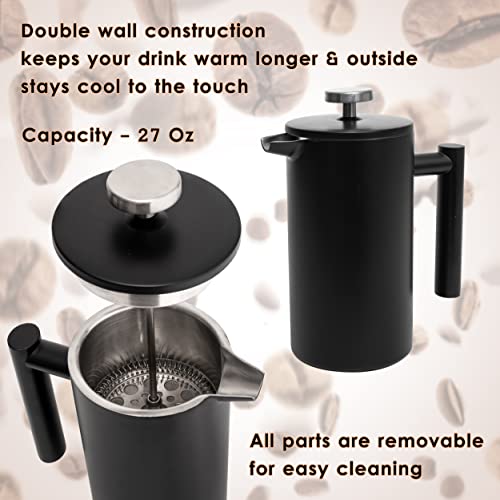 Mixpresso Stainless Steel French Press Coffee Maker 27 Oz T829384